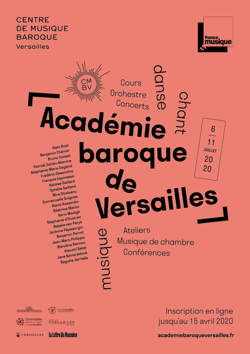 Académie baroque de Versailles/6-11 juillet 2020 Reportée